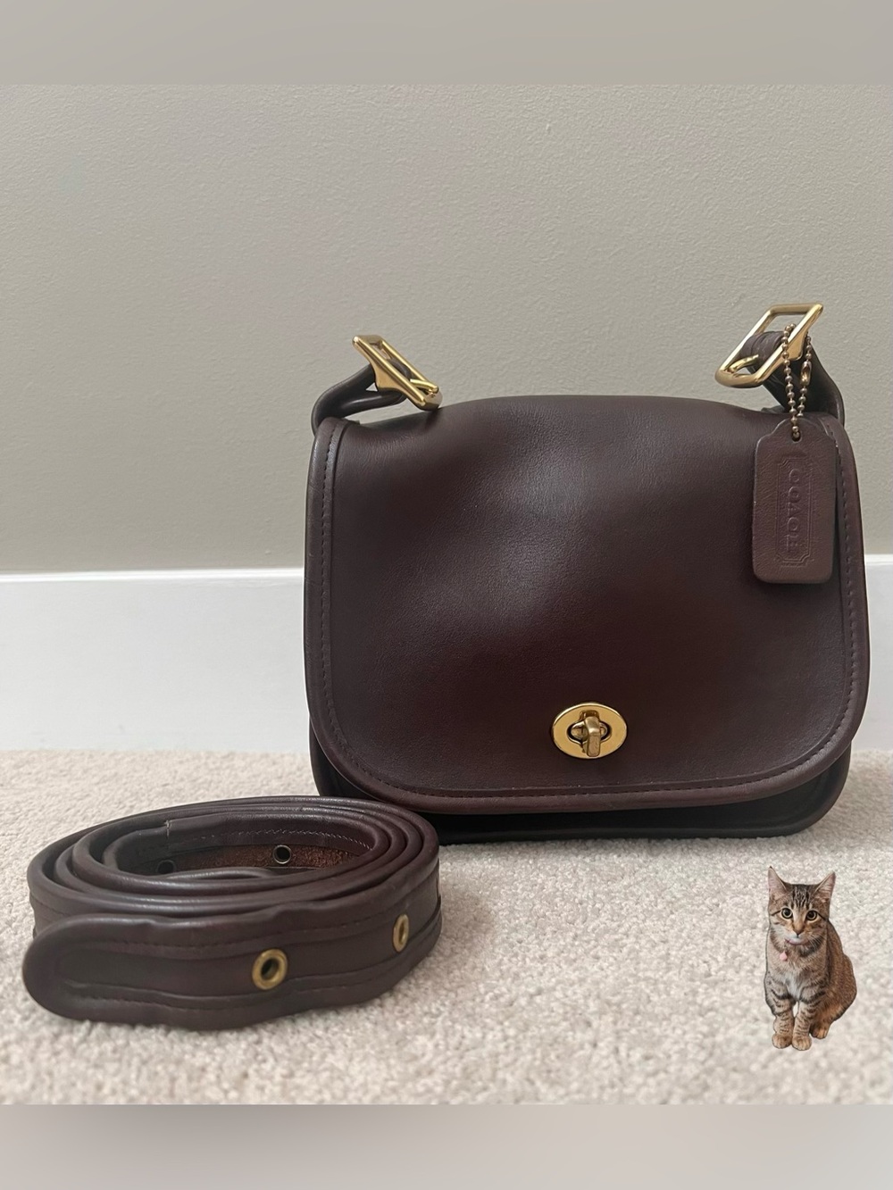 Vintage Coach Legacy Small Flap 9965 Mahogany